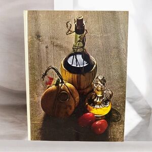 Rustic Kitchen Wall Art with Bottles and Tomatoes